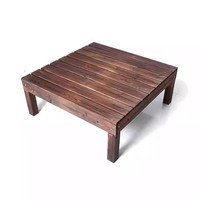 Terrasse extérieure Camping Garfern Plancher en bois massif carbonisé Pose d'élévation Plate-forme anticorrosion étanche
