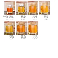 Stoples Kaca Persegi Putih Mewah 50ml 2oz untuk Madu, Makanan Bayi, Camilan - Harga Grosir Pabrik