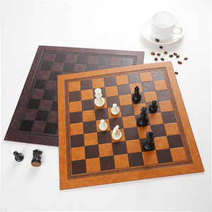 Tapete de <span class=keywords><strong>Ajedrez</strong></span> Ligero de Cuero PU, Tablero de <span class=keywords><strong>Ajedrez</strong></span> <span class=keywords><strong>Enrollable</strong></span> para Torneos - Product Image 5
