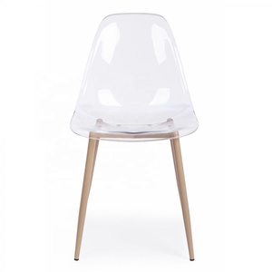 Asiento transparente Marco de metal Comedores al aire libre Muebles Sillas de comedor Salle a Manger Silla de sala de estar - Product Image 2