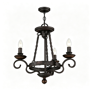 <span class=keywords><strong>Lustre</strong></span> rustique en fer forgé 3 lumières, suspension vintage en métal à motifs, finition foncée, pour salle à manger, villa, style ferme, écoénergétique - Product Image 1