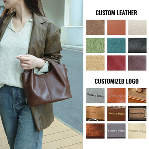 Custom <strong>Leather</strong> <strong>Bag</strong> Manufacturers <strong>Soft</strong> Vegetable Tanned <strong>Leather</strong> Hand Pocket Zipper Bucket Handbags - Product Image 6