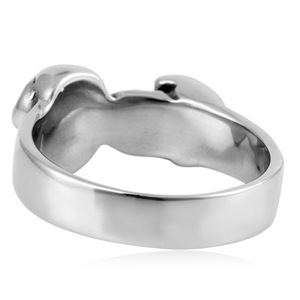 yunnique Retro Skull <b>Ring</b> Men's <b>Titanium</b> Steel Jewelry Gift Fashion <b>Ring</b> Geometric Design Steel Color - Product Image 3