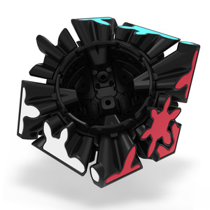 Cubo Mágico Qiyi Crazy Gear Cube Black Patch, Cubo Irregular de Forma Irregular 3x3, Juguete de Rompecabezas de Velocidad para Niños y Niñas - Product Image 3
