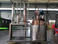 Alambic de distillation en acier inoxydable avec colonne de reflux pour alcool, huiles essentielles et eau
