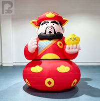 Estatua Inflable Gigante Personalizada de Dios de la Fortuna con Lingote de Oro, para el Festival de Primavera y Centros Comerciales