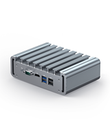HYSTOU 6 RJ45 Intel I225-V 2.5G, komputer Mini PC Intel Celeron J4125 DDR4 SATA USB Win 10/11 Ubuntu Pfsense