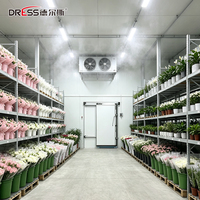 Chambre froide commerciale pour fleurs, avec contrôle de l'humidité et pré-refroidissement, pour fleuristes et fermes, sur mesure
