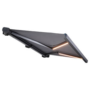 Auvent motorisé de jardin, pare-vent, auvent rétractable, <span class=keywords><strong>abri</strong></span> de terrasse électrique avec LED, auvent à cassette extérieur - Product Image 4