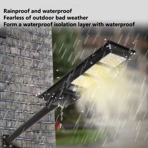 Farola solar <span class=keywords><strong>de</strong></span> 400W <span class=keywords><strong>de</strong></span> alta potencia al por mayor, farola <span class=keywords><strong>de</strong></span> inducción solar con cuerpo ABS resistente al agua IP65 con control remoto para <span class=keywords><strong>residencia</strong></span> - Product Image 4