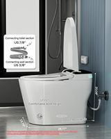 WC intelligent moderne monobloc à poser au sol avec bidet intégré pour chambres d'hôtel haut de gamme