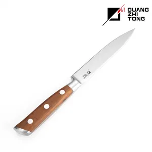 Best Sellers 5 Inch Stainless Steel Double Forged Acacia Wood Natural Wood Handle Multi-funciion Knife Utility Knife