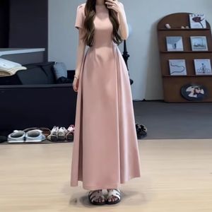 DAN6231 - Vestido Camisero de Malla con Encaje, Nuevo, Ajustado a la Cintura, Color Puro, Elegante - Product Image 3