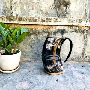 Mug en corne de buffle naturelle fait main, Chope à bière Viking, Tasse à boire, Vente en gros, Mug en corne de buffle de qualité supérieure fait main, Tasse à bière Viking - Product Image 1