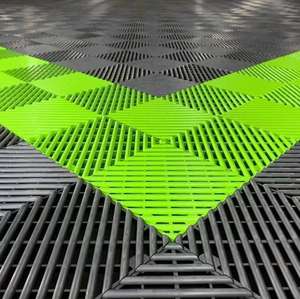 Dalles de Sol de <span class=keywords><strong>Garage</strong></span> Interverrouillables en PP 100 % Vierge Pur, Tapis Durables pour Détailling Automobile et Ateliers de Lavage <span class=keywords><strong>Auto</strong></span> 4S - Product Image 1