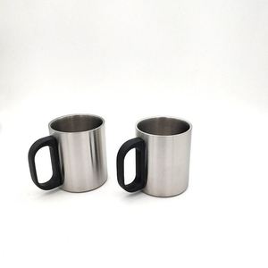 220ml Double Double Wall Vacuum <b>Insulated</b> Camping Travel <b>Mug</b> With Carabiner Hook Handle - Product Image 3
