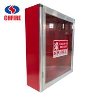 Armoire à Tuyau d'Incendie Flexible Personnalisée avec Porte en Verre Trempé, Construction en Acier au Carbone, Boîte d'Hydrant Mural pour Usage Commercial