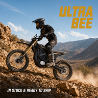 En stock, Surron Ultra Bee DDP pour les États-Unis, l'UE et l'Australie, puissance de pointe de 24,5 kW, couple de 520 N.m, 74 V 60 Ah, vitesse maximale de 95 km/h, moto électrique tout-terrain