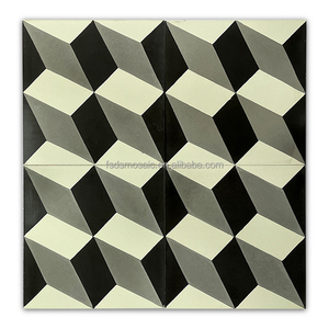 Beige <span class=keywords><strong>noir</strong></span> haute qualité personnalisé <span class=keywords><strong>effet</strong></span> 3D à la main mosaïques en céramique <span class=keywords><strong>carrelage</strong></span> Art Design pour bobine carreaux de céramique pour mur de cuisine - Product Image 3