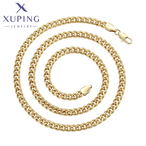 XUPING Gioielli Collana Unisex da Uomo Trendy Semplice in Rame Ecologico Placcato <span class=keywords><strong>Oro</strong></span> 14K 60CM - Vendita all'Ingrosso - Product Image 1
