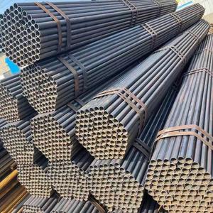 Venta caliente 20mm 45mm 10mm <span class=keywords><strong>1</strong></span> pulgada 33,5mm <span class=keywords><strong>2</strong></span> pulgadas 60mm Q235B Q355B <span class=keywords><strong>Astm</strong></span> A36 Erw tubo de hierro negro soldado de acero al carbono redondo suave - Product Image 2