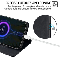 Étui portefeuille à fermeture magnétique avec fentes pour cartes, antichoc, en cuir PU, coque arrière pour iPhone 17 Pro Max 16 Pro 15 Plus 14 13 12