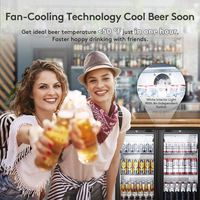 Réfrigérateur de bar à bière monotempérature Rebirth avec dégivrage automatique et affichage numérique de la température