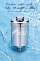 Filtre de douche personnalisable de luxe à 8 à 20 étages, universel, remplaçable, avec option d'élimination du chlore, KDF, vitamine C, pour l'eau dure