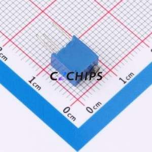 Résistance/potentiomètre réglable 3266W-200, composant traversant (THT)-3P, 6,8x4,7 mm, résistance 20 ohms, 10 %, 500 mW, 250 ppm/ ℃ - Product Image 2