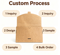 Boîte en papier kraft pliable personnalisée en gros avec logo, recyclable, écologique, pour bijoux, petits cadeaux, articles faits à la main