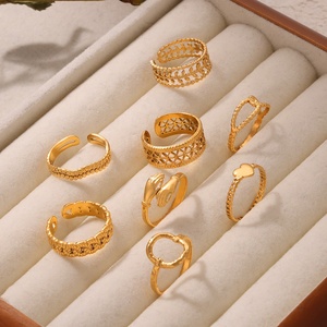 แหวนถักสแตนเลส18K PVD ชุบทอง18K สำหรับเด็กผู้หญิง - Product Image 4
