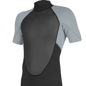 Unisex köpekbalığı cilt Shorty Wetsuit iki renk tasarımı artı boyutu ve yetişkin yüzme XXL boyutu için rüzgar geçirmez özellikleri