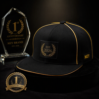 . Casquette de luxe en sergé imprimé et brodé sur mesure, avec fermeture snapback, pour événements d'équipe et anniversaires