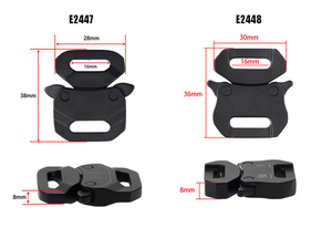 Plata 15mm negro al aire libre mochila correa ajustable sombrero bolsa accesorios 1 pulgada curvado Metal Liberación lateral hebilla mochila hebilla - Product Image 2