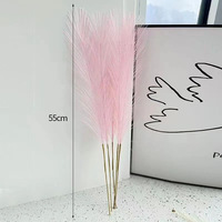 Fleur artificielle en soie faite à la main, type roseau, 55 cm, pour décoration intérieure, accessoires de photographie, présentation sur table, vente en gros