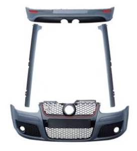 Haute qualité pour VW <span class=keywords><strong>GOLF</strong></span> <span class=keywords><strong>5</strong></span> 2005-2011 mise à niveau GTI Style pare-chocs avant lèvre arrière jupes latérales gril kit de carrosserie - Product Image 2