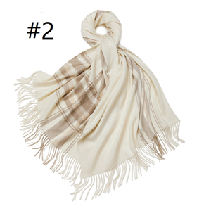 Vente en gros de <span class=keywords><strong>poncho</strong></span> mongol à carreaux en <span class=keywords><strong>cachemire</strong></span> pur 100% de qualité supérieure hommes femmes écharpe chaude laine confortable long châle Pashmina - Product Image 2