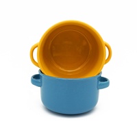 Cvnc — bol à soupe en grès personnalisé, de qualité supérieure, couleur unie, glaçage avec 2 poignées