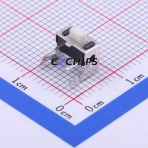 TC-1101V-C-B-W Tactile Switch Through hole Switch Single Pole Single Throw Rectangle Button 2.6N Right Angle Insert - Product Image 1
