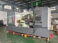 TCK63 45 °   Torno CNC de Cama Inclinada de Alta Precisión con Torreta Servo de 12 Estaciones para Torneado de Ejes de Piezas Automotrices, Mecanizado de Metales, CE ISO9001