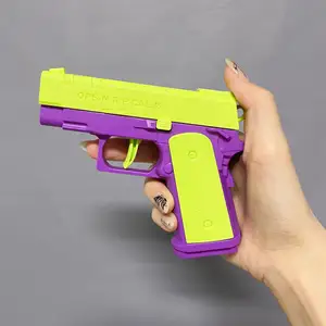 Pistol mainan gravitasi anak-anak pistol mini 3D gravitasi kecil pistol isi ulang otomatis pistol mainan