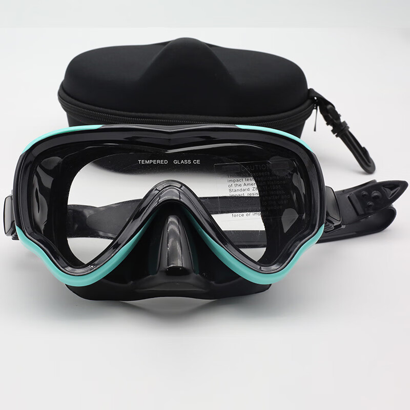 Maschera nera e verde + scatola di immagazzinaggio