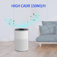 Penjernih Udara Kamar Tidur Rumah dengan Filter HEPA H13, Ultra Senyap, Sentuhan Pintar, dan Sensor Kualitas Udara untuk Hewan Peliharaan dan Debu