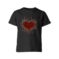 Transfert de strass personnalisé de haute qualité, prêt à poser, motif cœur pour t-shirts