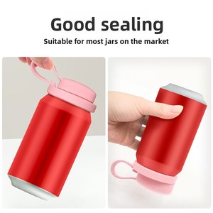 Tapa de silicona antiderrame y hermética para vasos, sellado a prueba de fugas para cerveza, refrescos y bebidas en lata, accesorios para bebidas, PP Bar - Product Image 4