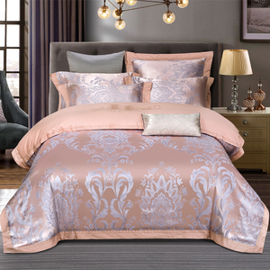 Parure <span class=keywords><strong>de</strong></span> Lit <span class=keywords><strong>de</strong></span> Luxe <span class=keywords><strong>Haut</strong></span> <span class=keywords><strong>de</strong></span> <span class=keywords><strong>Gamme</strong></span> en <span class=keywords><strong>Coton</strong></span> Jacquard Brodé Doux, <span class=keywords><strong>Housse</strong></span> <span class=keywords><strong>de</strong></span> <span class=keywords><strong>Couette</strong></span>, Taies d'Oreiller et Drap pour Mariage, Grandes Tailles Queen et King - Product Image 2