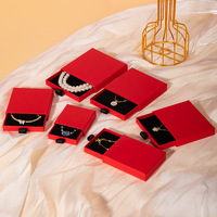 Boîte à bijoux en carton rigide laminé avec poignée pour bagues, colliers, boucles d'oreilles, montres, emballage cadeau