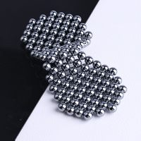 Masque pour les yeux en pierre de térahertz naturelle, perles rondes, cordon noir réglable, fait main, tressé, pierre énergétique pour le soin des yeux