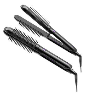 Styler 3 en 1, lisseur professionnel, boucleur, outils de coiffage multiples, brosse chauffante, fer à lisser, affichage LED, pour la maison - Product Image 1