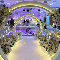 Arche de mariage ronde NIKA lumière LED mer scène allée passerelle décoration acrylique arche ronde toile de fond